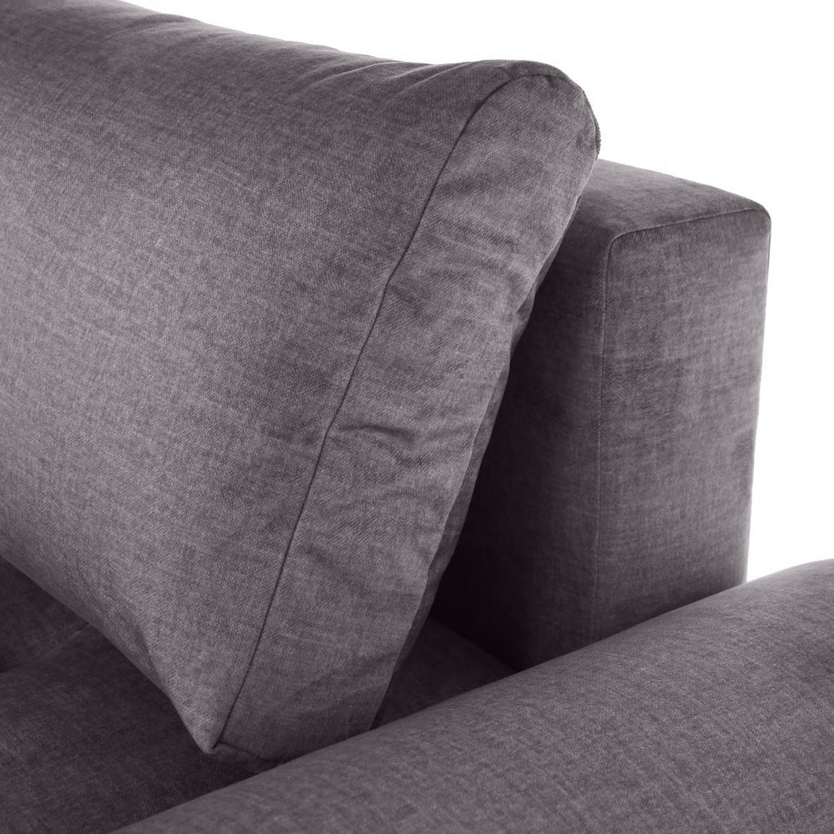 WOHNLANDSCHAFT Costa U Grau - Schwarz/Grau, Kunststoff/Textil (367/80/169cm) - Beautysofa