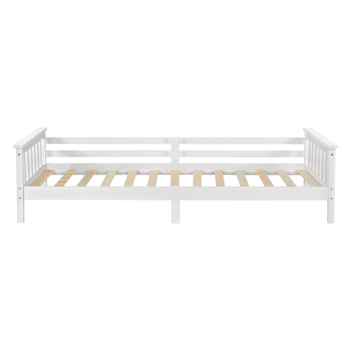 KINDERBETT Nuuk mit Matratze - Weiß, Holz/Textil (90/200cm) - [en.casa]
