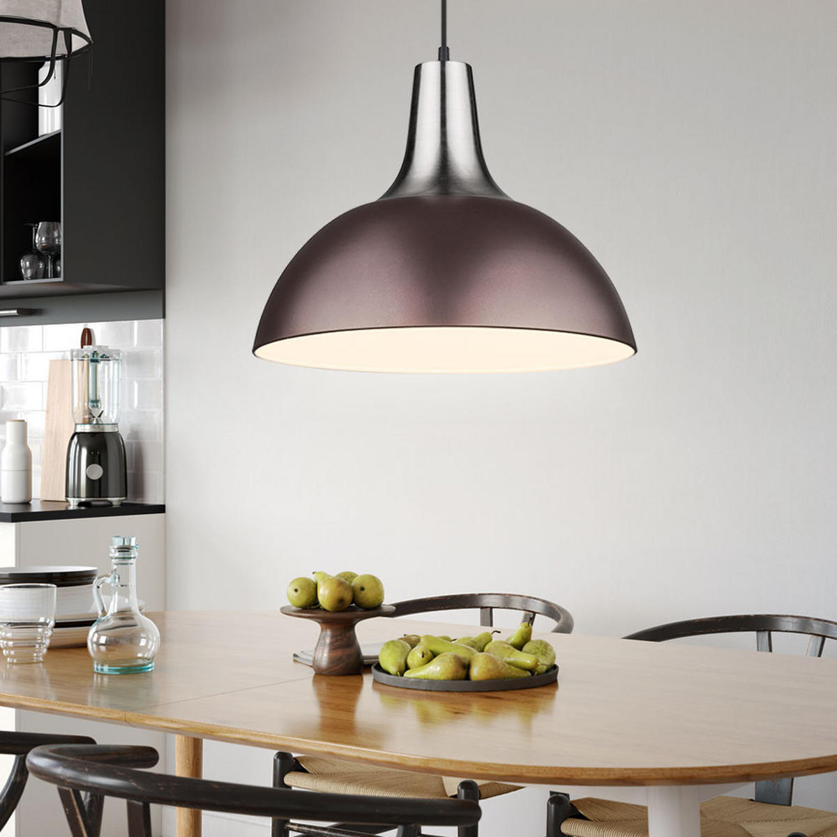 LED HÄNGELEUCHTE CONNY Bronze Nickel Matt - Bronzefarben, Metall (38/38/120cm) - Globo Lighting