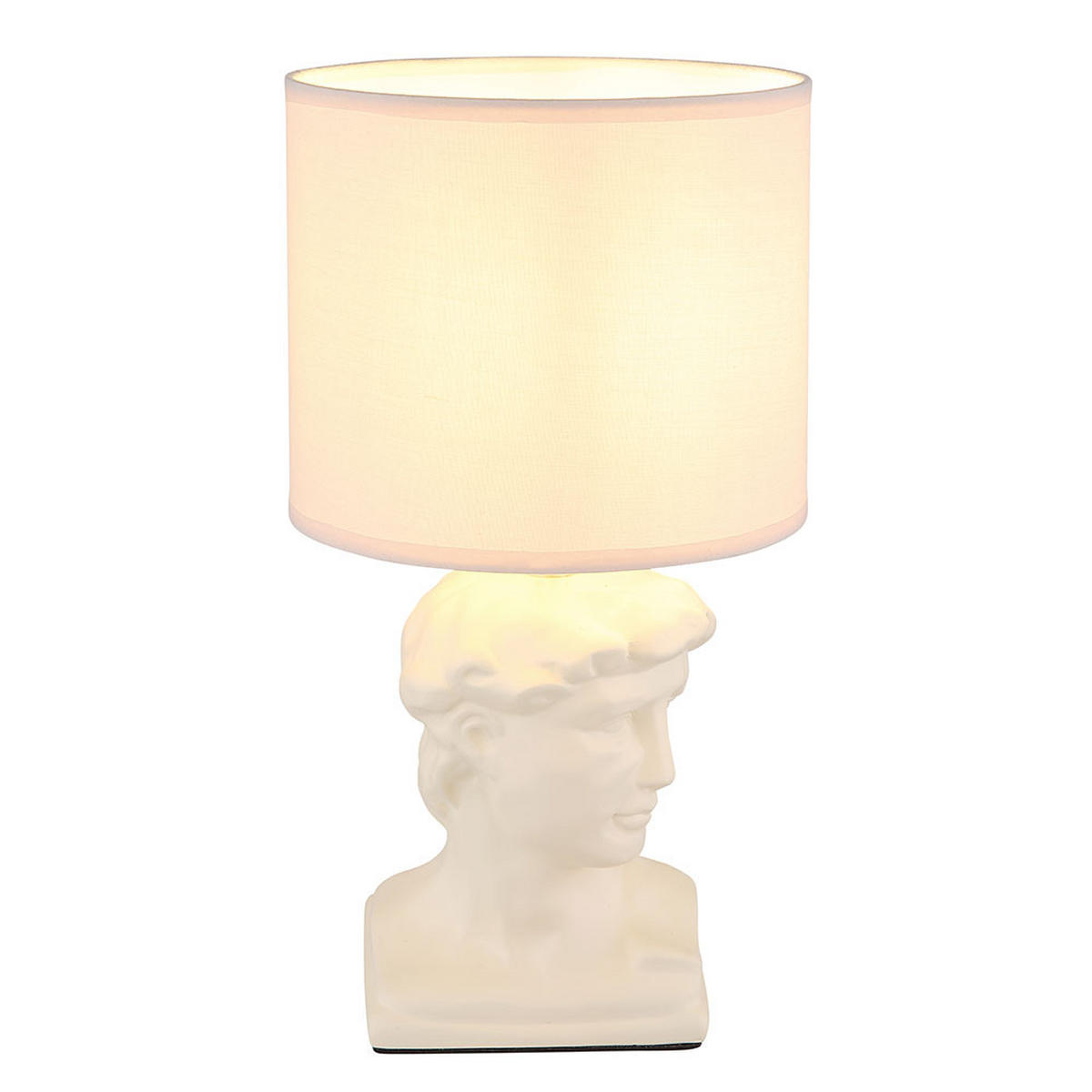 LED TISCHLEUCHTE Keramik Beige - Beige, Textil (17.5/17.5/33cm) - Globo Lighting