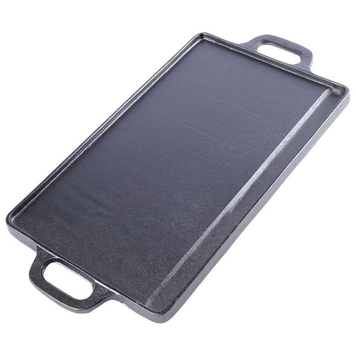 GRILLPLATTE Litina Gusseisen doppelseitig - Schwarz, Metall (45.5/23/1.5cm) - Orion 