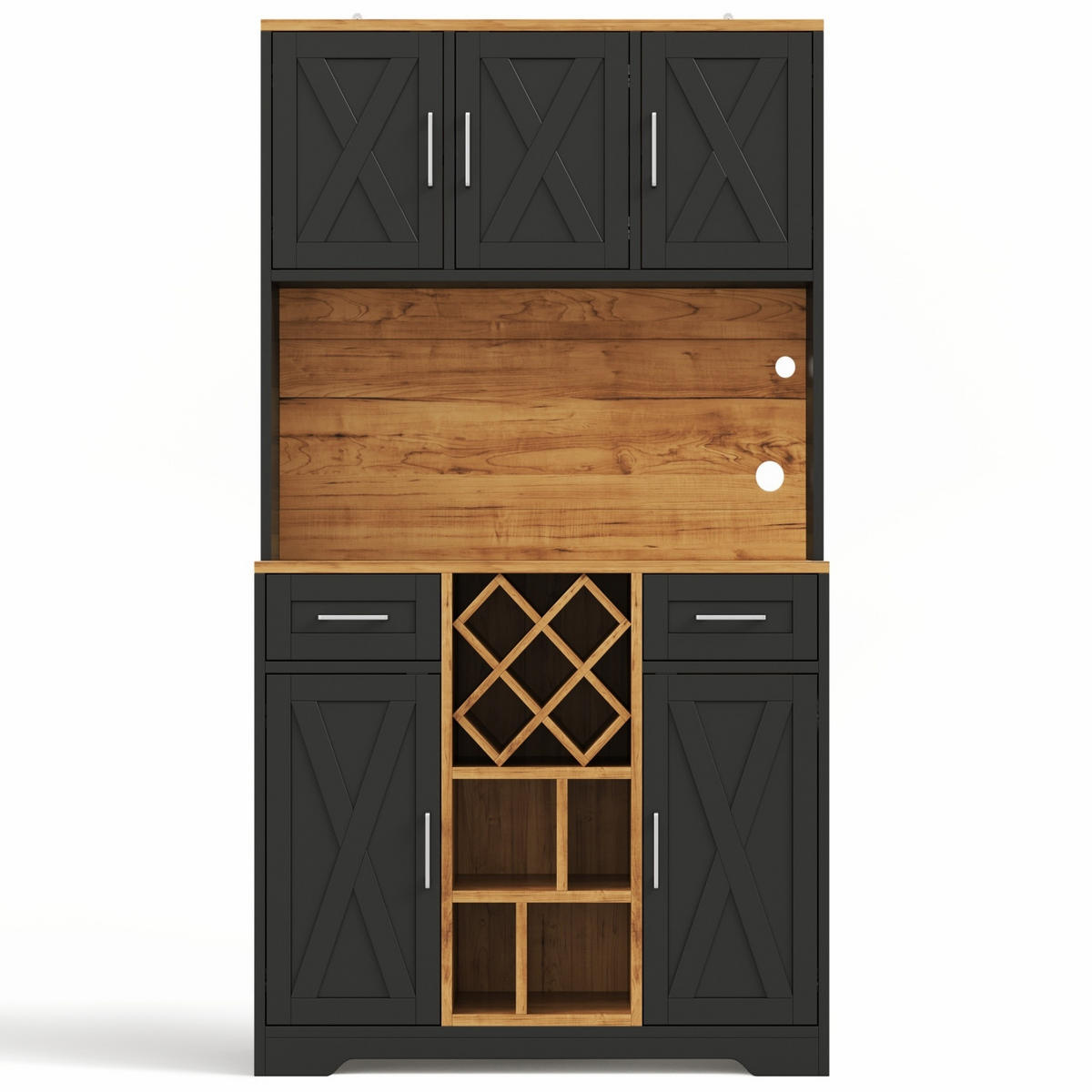 GESCHIRRSCHRANK Naturfarben 105/40/180 - Naturfarben, Holzwerkstoff (105/180/40cm)