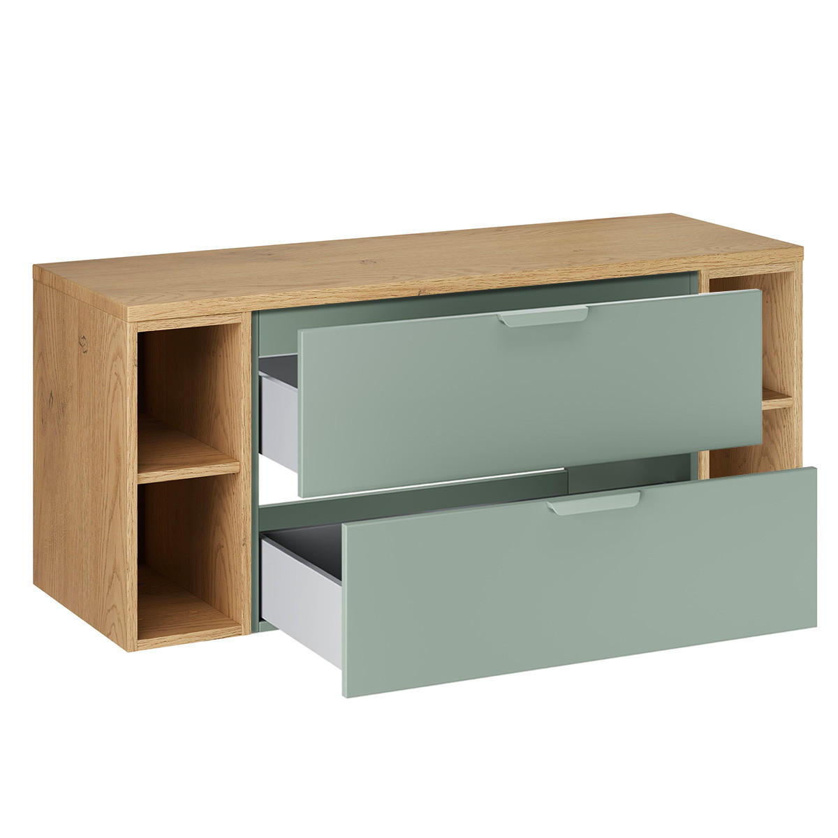 WASCHTISCHUNTERSCHRANK 120.6cm Oria 2er-Set Grün - Grün, Holzwerkstoff (120.6/50/46.5cm) - Petits-meubles