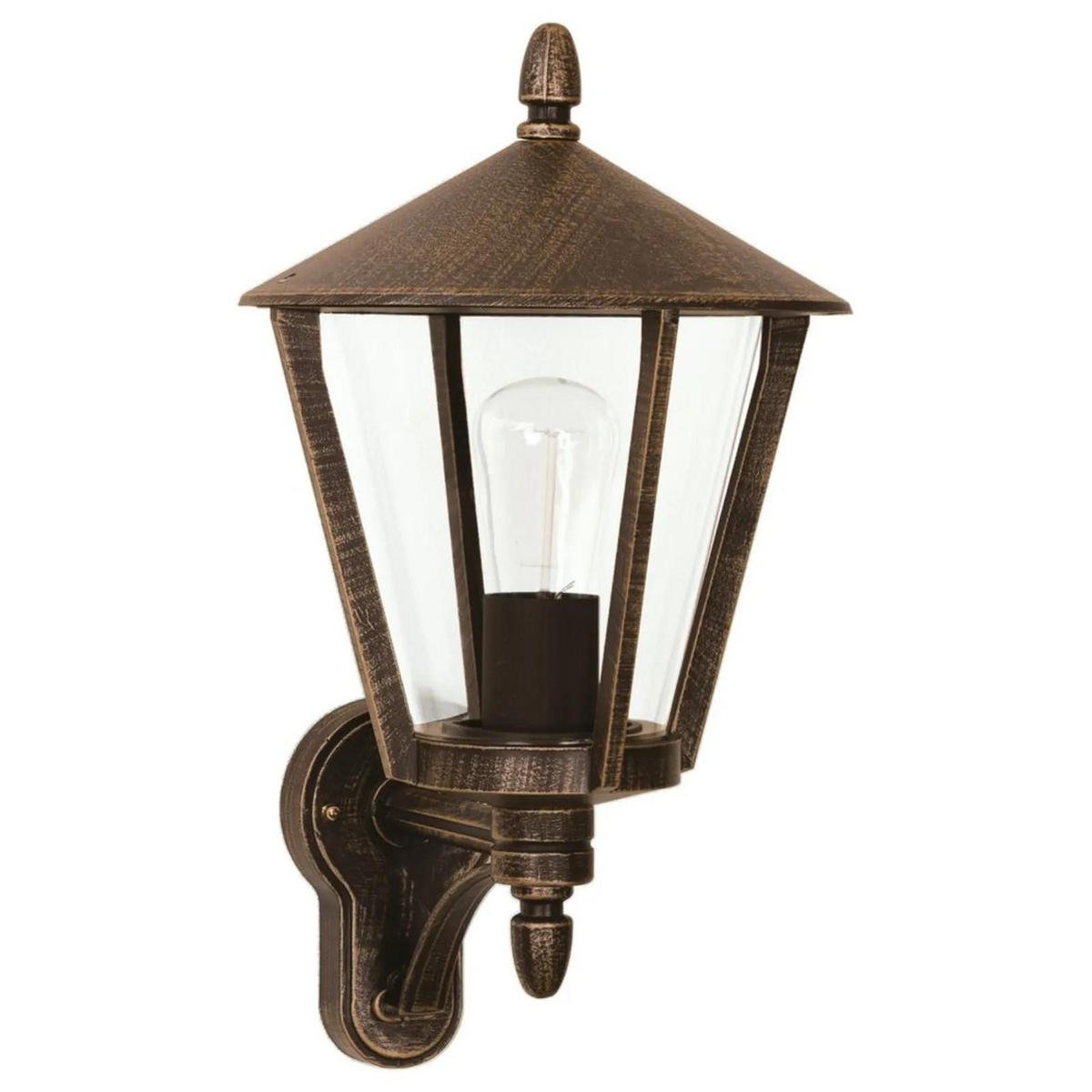 AUSSENLEUCHTE MIT BEWEGUNGSMELDER Braun - Messingfarben/Braun, Metall (13/45/13cm) - click-licht