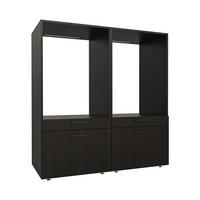 WASCHMASCHINENSCHRANK Serie 2 134cm Breit, 145cm Hoch - Schwarz, Holzwerkstoff (134/145/67cm)