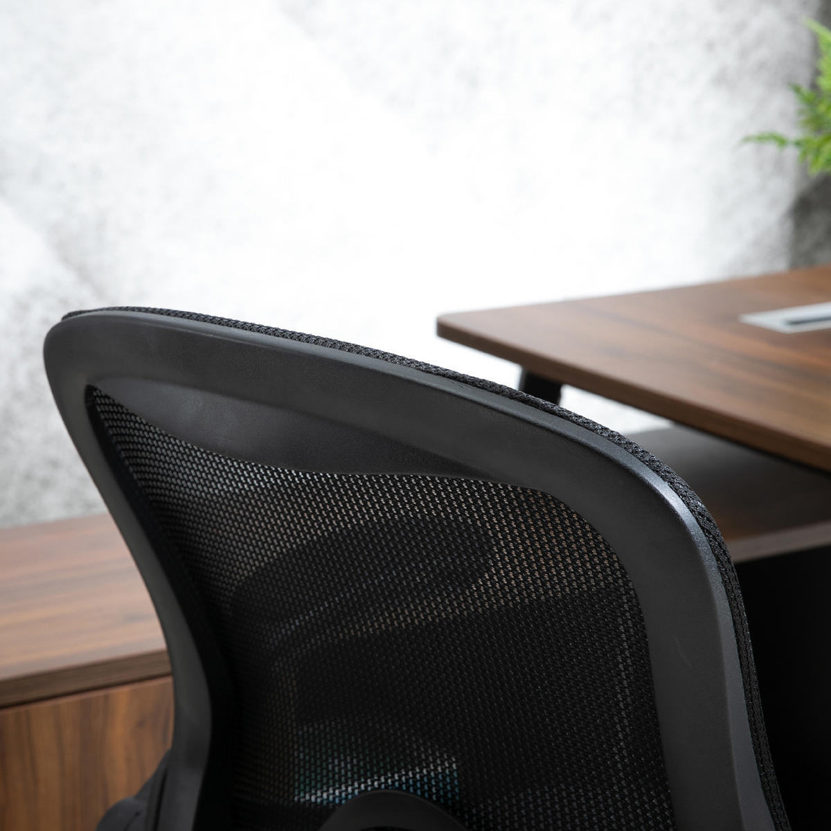 MESH Zeichenstuhl Ergonomischer Bürostuhl mit Rollen drehbar Schwarz - Schwarz, Textil (60/126/64cm) - Vinsetto