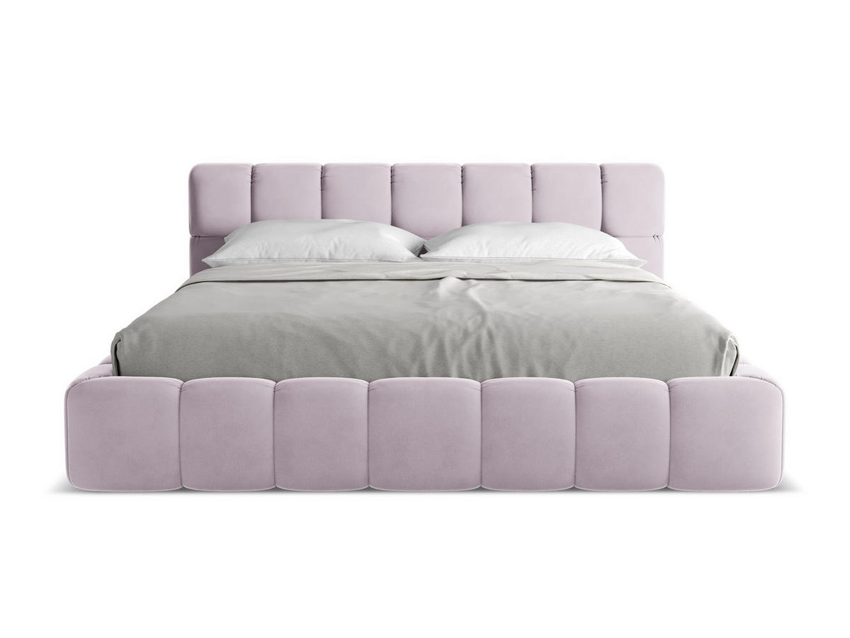 POLSTERBETT mit Bettkasten und Lattenrost 200x228 Violett - Lila/Flieder, Kunststoff/Textil (180/200cm) - Makamii