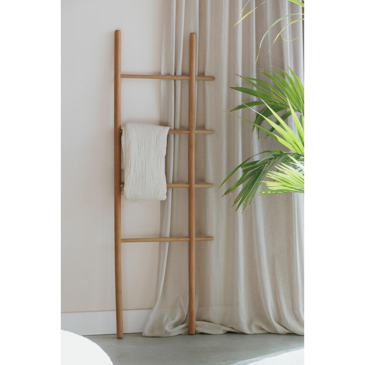 DEKORATIVE LEITER Jhon Dekorative Leiter Holz - Beige, Holz (52/156.5/3.6cm) - Housecraft Living