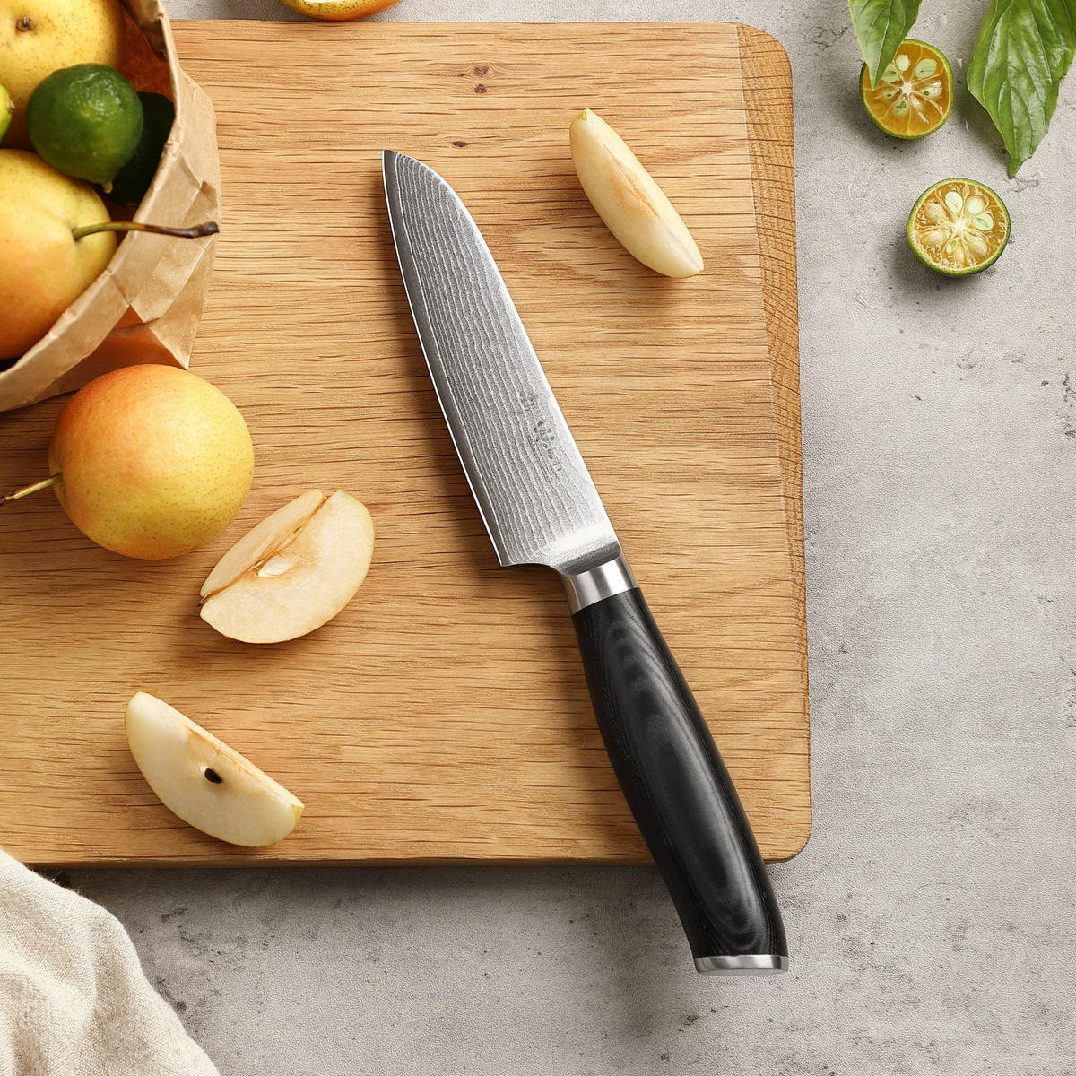 SANTOKUMESSER 12 cm - Schwarz, Metall (24cm) - Wakoli