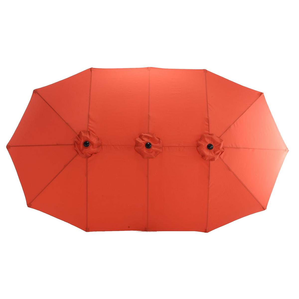 SONNENSCHIRM Doppel Rechteck orange - Orange, Metall (267/453cm) - ComfortXL