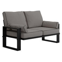 LOUNGESOFA Elba 2 Sitzer - Grau - Grau, Textil (150/90/87cm) - MKS