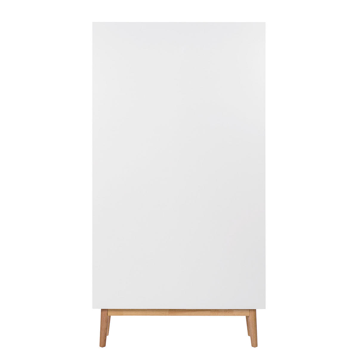 GARDEROBENSCHRANK mit Spiegel - Weiß / Eiche - Eichefarben/Weiß, Holzwerkstoff (100/190/34cm) - home24