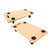TRANSPORTROLLER mit 4 Rollen 11,5x30x60cm Traglast 200kg MDF Holzplatte Braun 2 Stück - Hellbraun, Holzwerkstoff (60/30/11.5cm) - PROREGAL
