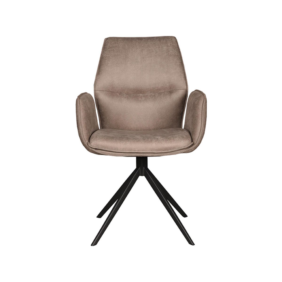 ESSZIMMERSTUHL Mellow Taupe 63/58/92 cm 2er-Set - Taupe, Textil (58/92/63cm) - LABEL51