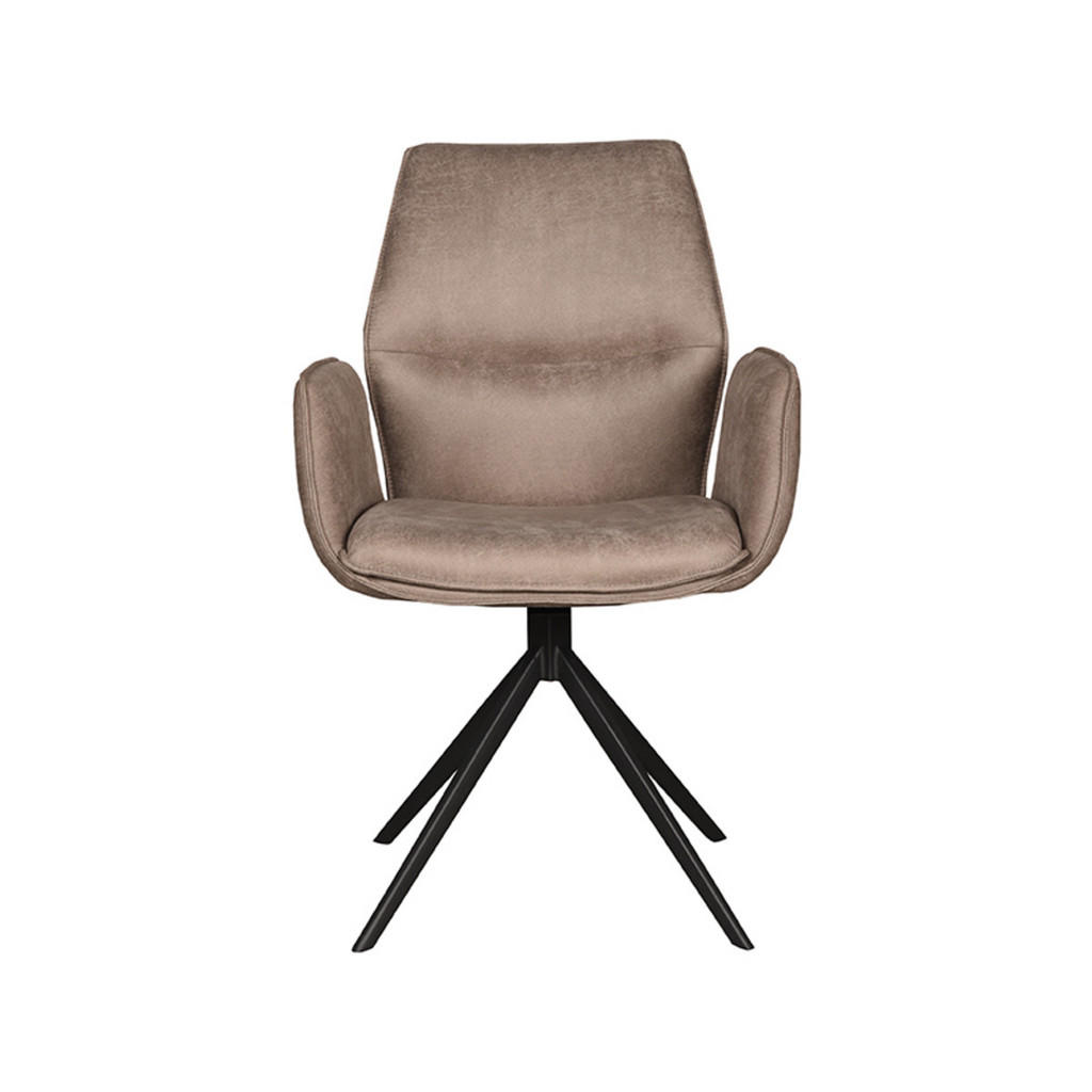 Thumbnail - Label51 Esszimmerstuhl, Taupe, Textil, 1-Sitzer, 58x92x63 cm, Esszimmer, Stühle, Esszimmerstühle, Vierfußstühle
