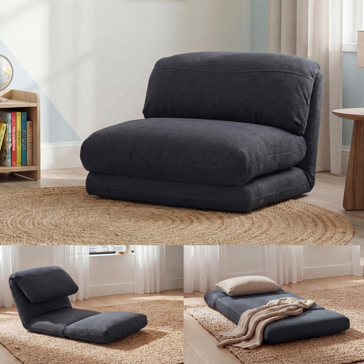 SCHLAFSESSEL Grau - Grau, Textil (75/60/75cm) - MCW