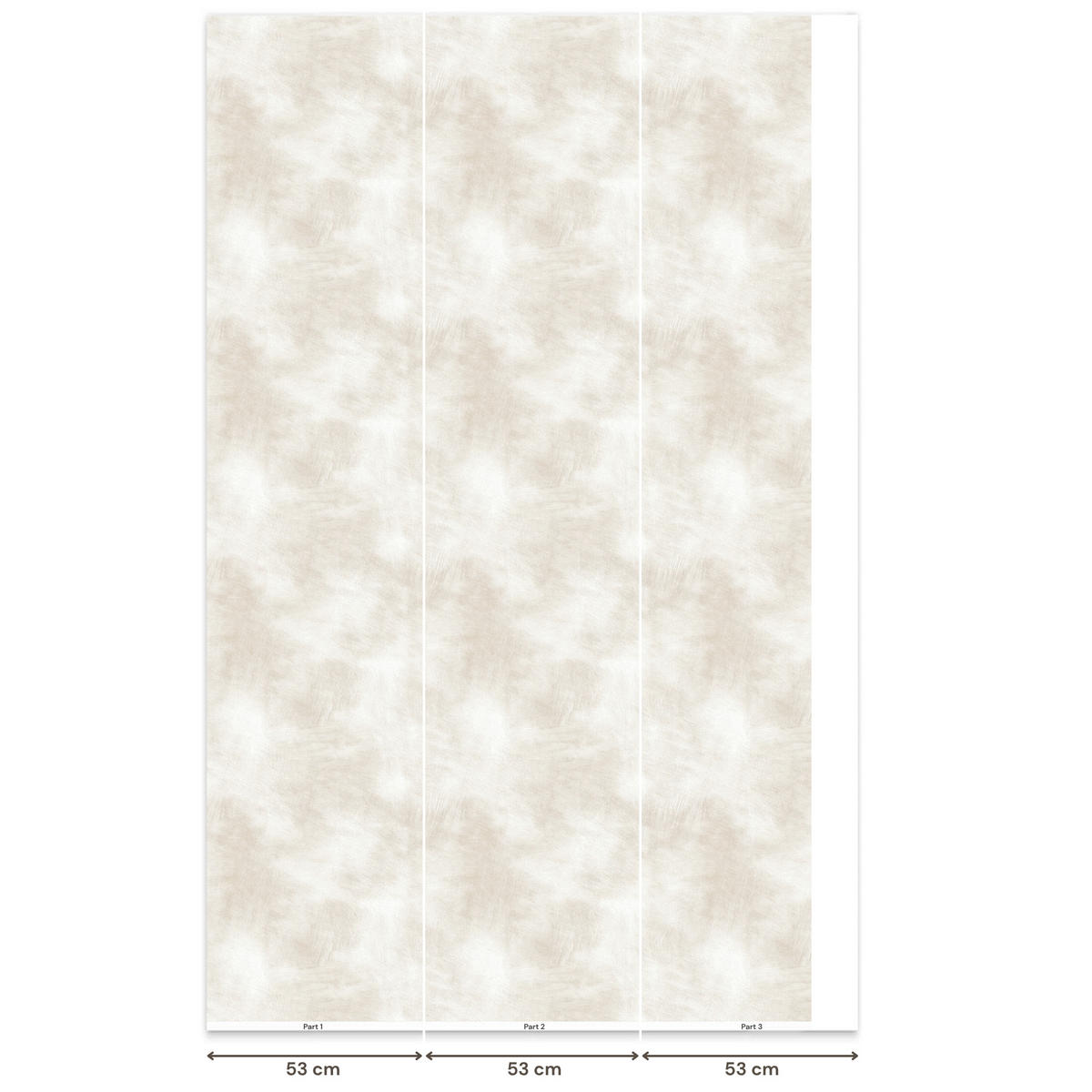 TAPETE - Dezent - Textur - Beige - 160x260 cm - Creme, Papier (160/260cm) - OnlyWow