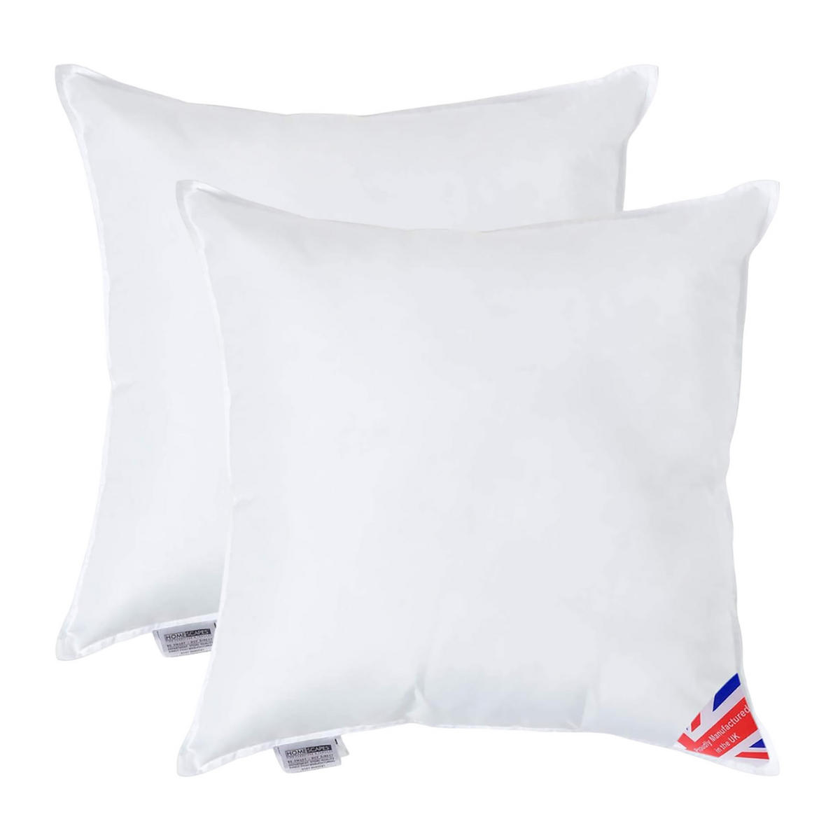 FÜLLKISSEN 2er-Set – 55/55 cm, Super-Mikrofaser - Weiß, Textil (55/55cm) - Homescapes