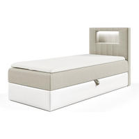 KINDERBETT GARETH 1 - Beige/Weiß, Holzwerkstoff (92/212cm) - Meblini