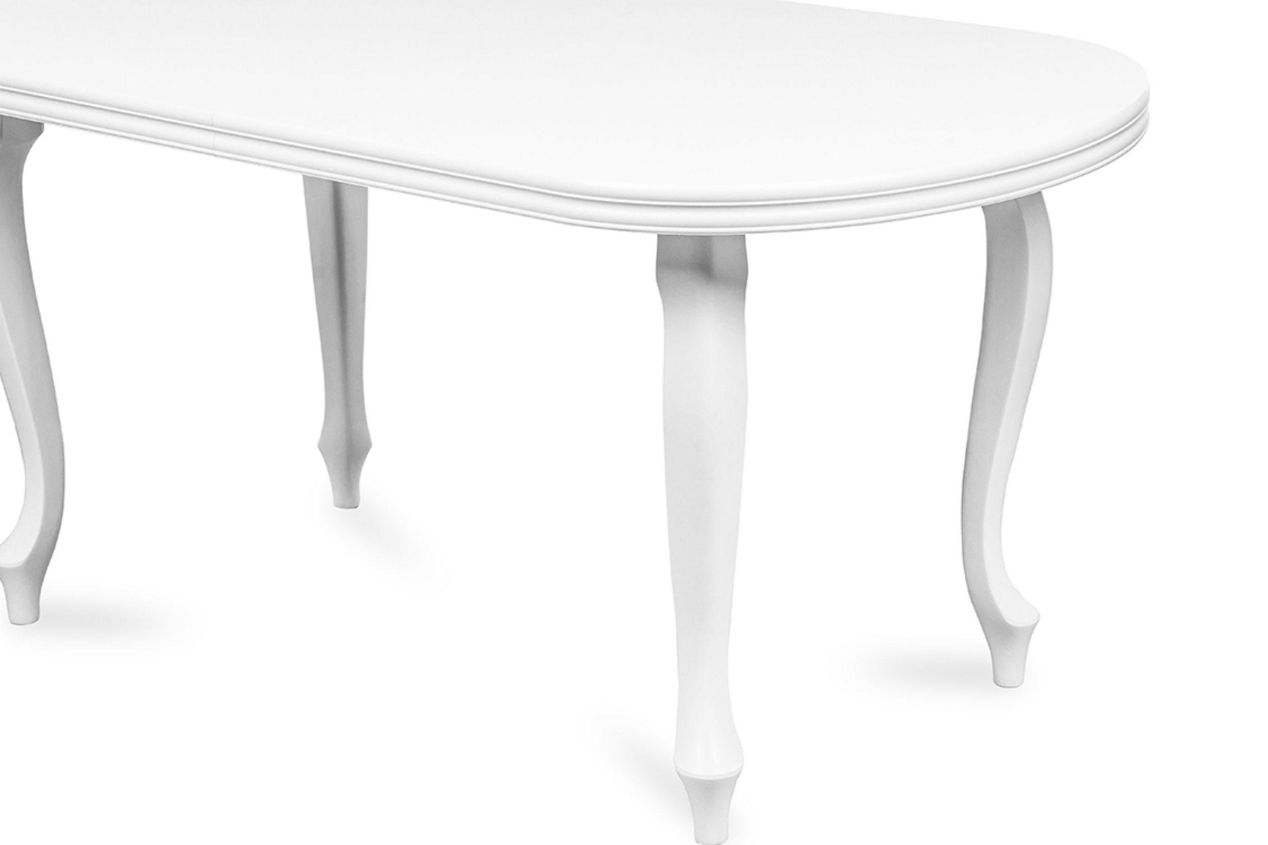 ESSTISCH ALTIS ausziehbar bis 240cm, Weiß - Weiß, Holz (90/160/77cm) - KONSIMO®