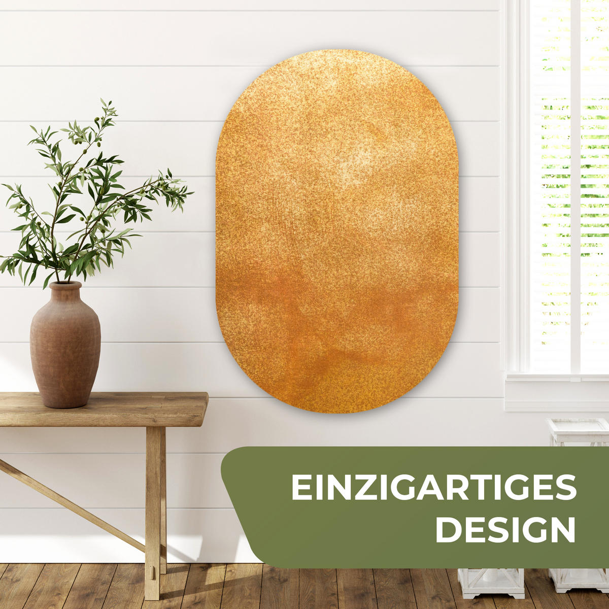 WANDBILD Eisen - Rost - Gold - Metall - Luxus 60x90 cm - Goldfarben, Kunststoff (60/90cm) - MuchoWow