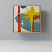 SIDEBOARD INTERSTELLAR VIBES, Eichefarben, 57,5x42x57,5 cm, Ohne Füße - Eichefarben/Multicolor, Holzwerkstoff (57.5/57.5/42cm) - SpaceRebels