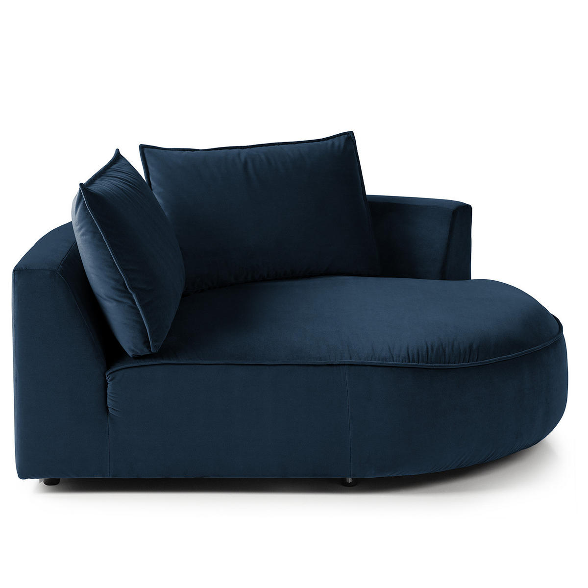 OTTOMANE - modular - Dunkelgrau/Schwarz, Kunststoff/Textil (126/82/154cm) - home24