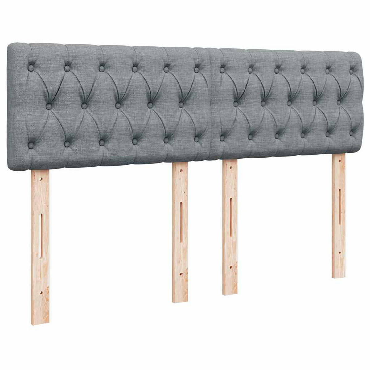 BOXSPRINGBETT 160/200 Cm Grau Gewebe - Grau, Textil (160/200cm) - vidaXL
