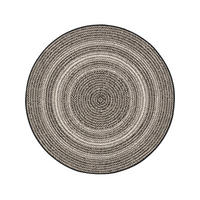 OUTDOORTEPPICH rund Metro Schwarz/Weiß ø 120 cm rund - Schwarz/Weiß, Kunststoff (120/1cm) - KUNSTLOFT
