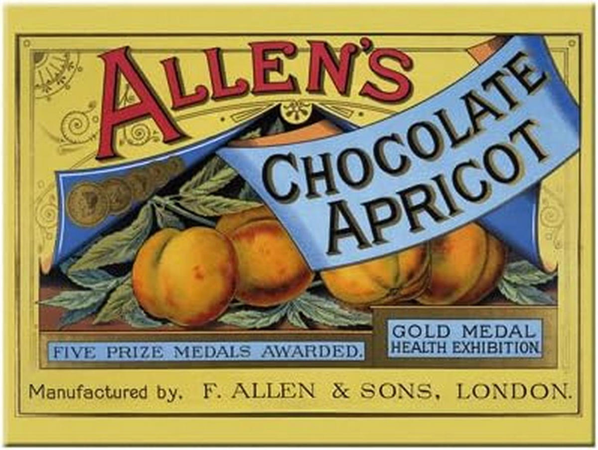 MAGNET 6/8 cm Chocolate Apricot - Multicolor, Metall (8/6/0.1cm) - Nostalgic-Art