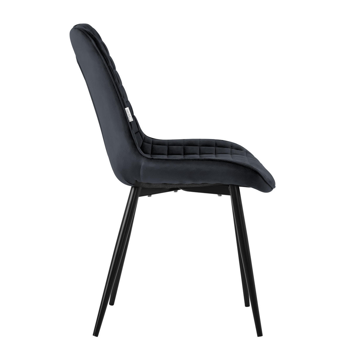 ESSZIMMERSTUHL Schwarz 2er Set - Schwarz, Metall (52/89/60cm) - ML-DESIGN