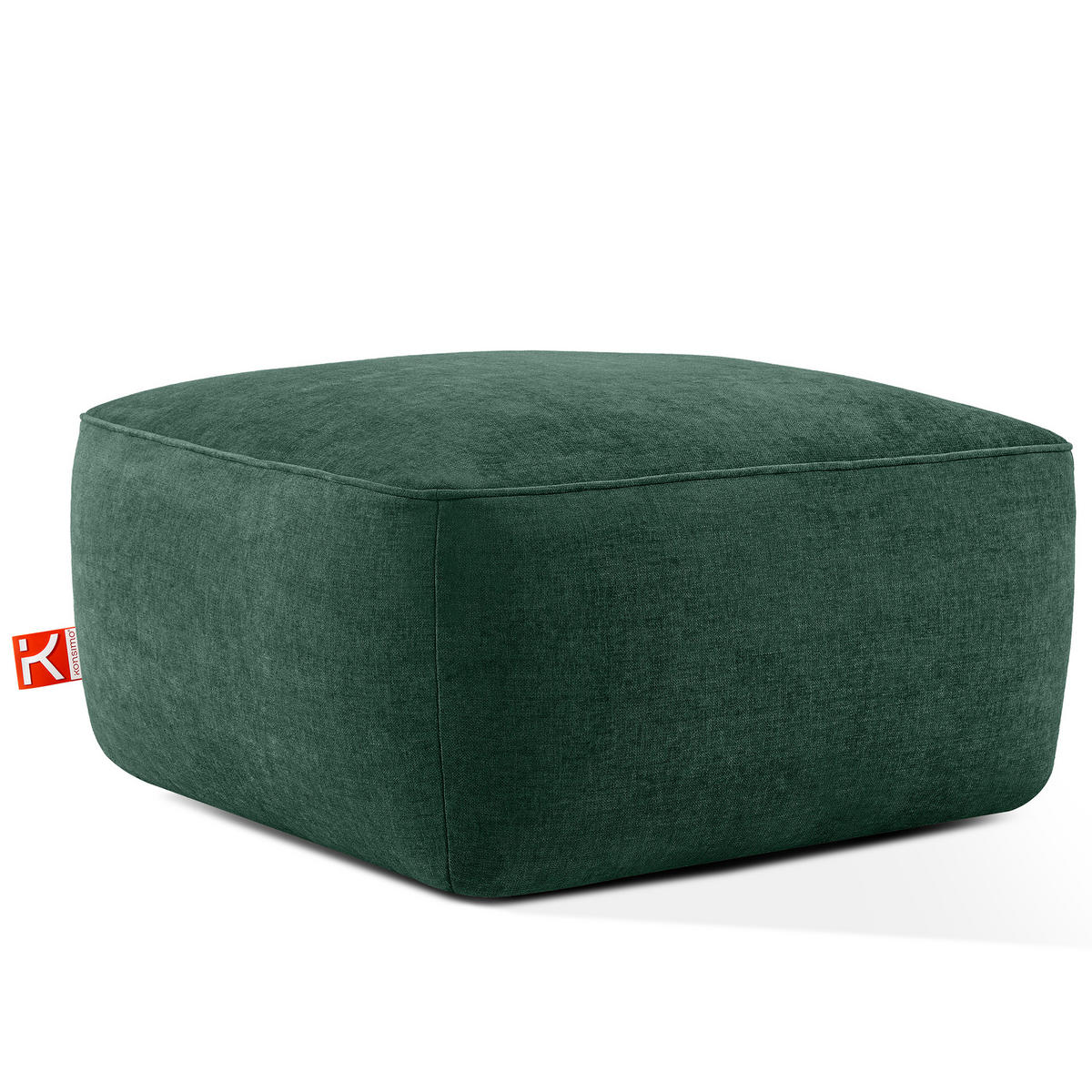 SITZHOCKER FUBBO, Dunkelgrün - Dunkelgrün, Holz/Holzwerkstoff (80/44/80cm) - KONSIMO®