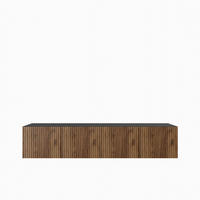 LOWBOARD VAREN 200/41/40 cm, Hängender TV-Schrank Schwarz / Eichefarben - Eichefarben/Schwarz, Holzwerkstoff (200/41/40cm) - MASSENO