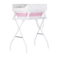 BABYWANNE Wickeltisch 2 in 1 rosa Sonata Ständer faltbar Thermometer 11 kg - Rosa, Kunststoff (45/76cm) - Chipolino