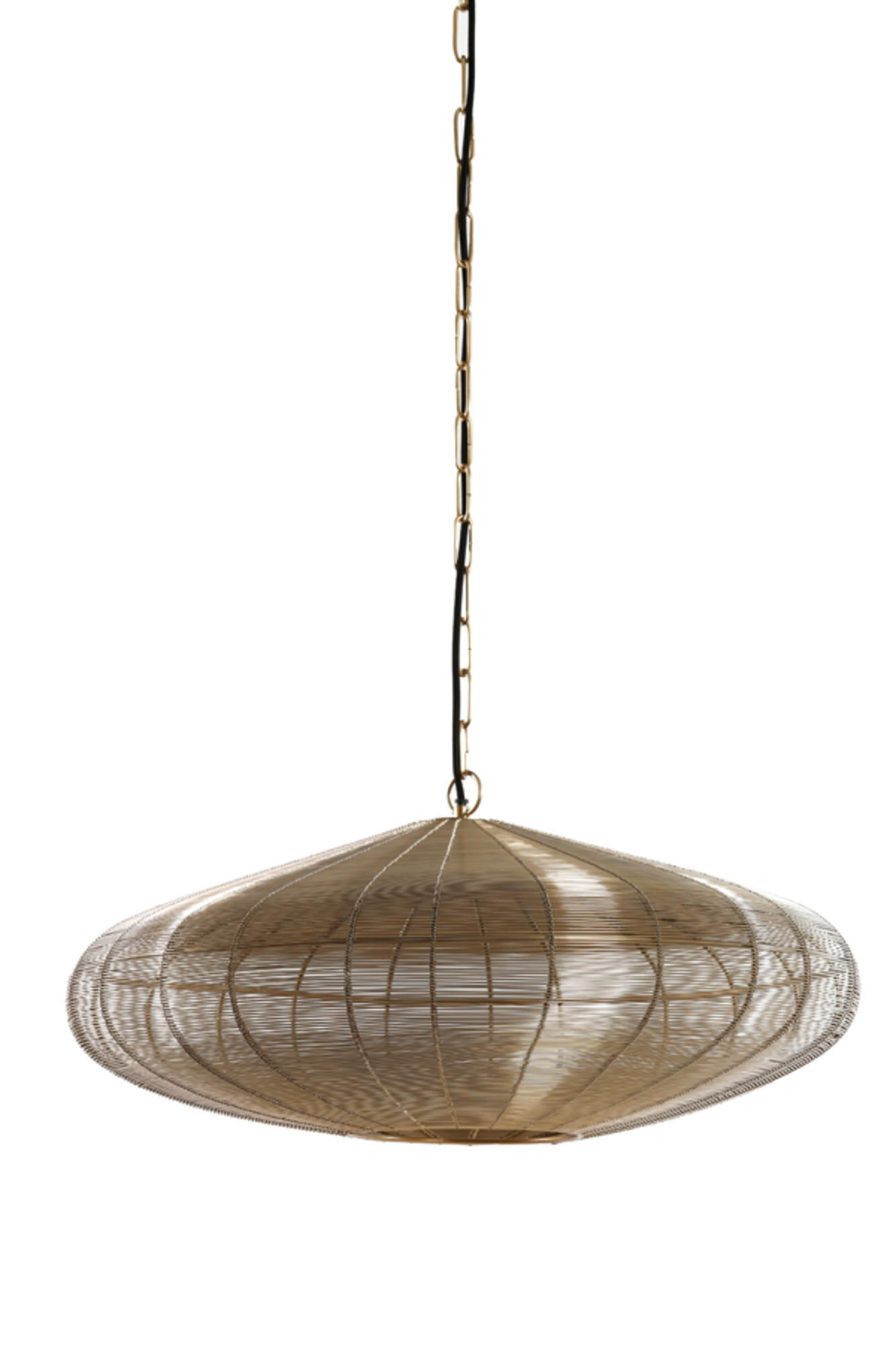 HÄNGELAMPE Bahoto Gold Ø60/23 cm - Goldfarben, Metall (60/60/23cm) - Light & Living