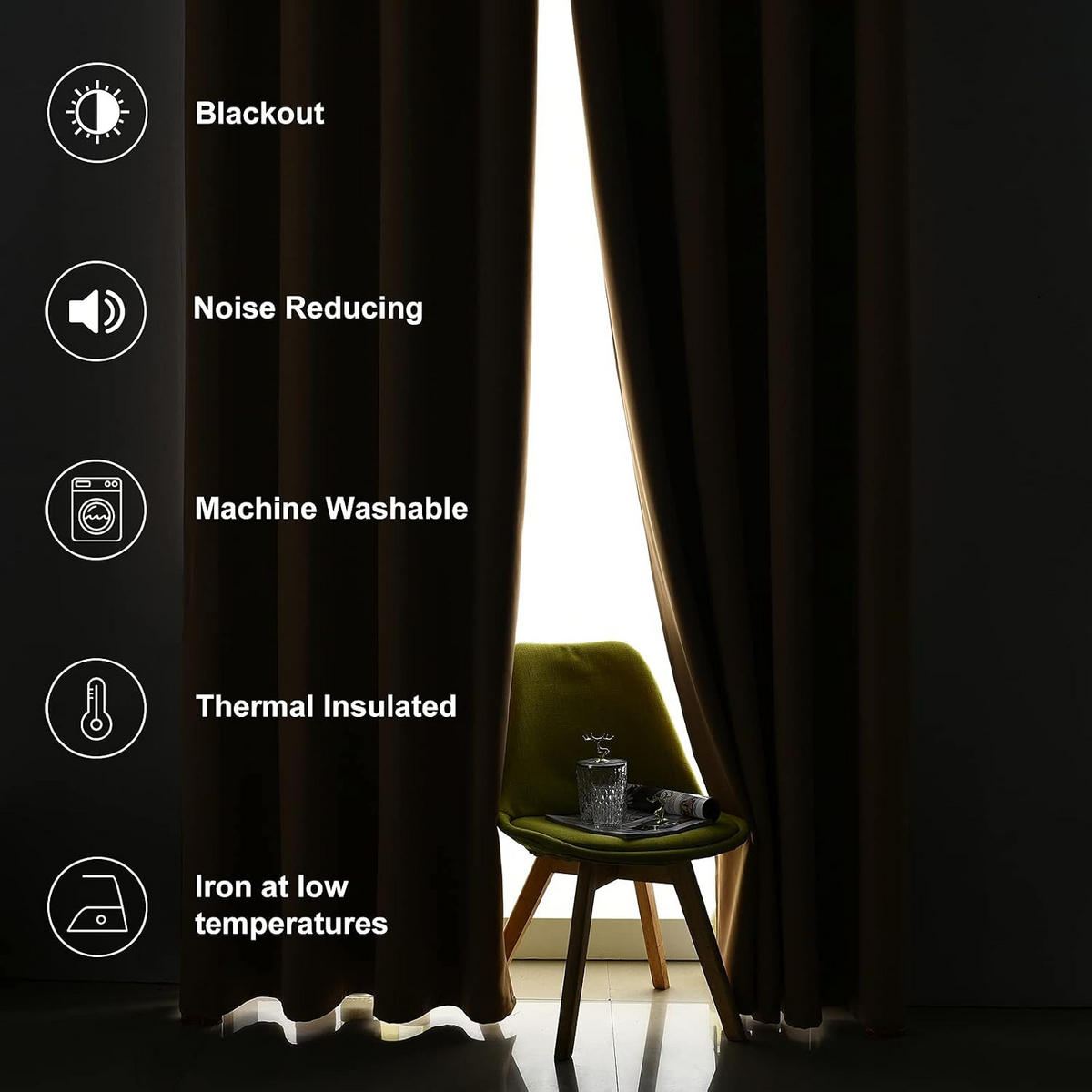VERDUNKELUNGSVORHÄNGE, wärmeisolierend – 132 x 160 cm – 2 Stück, grau - Weiß, Textil (132/160cm)