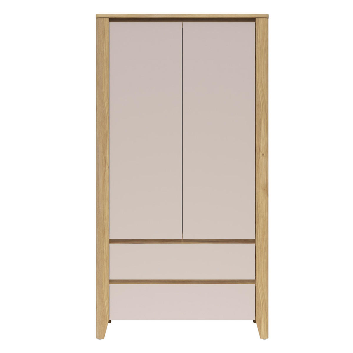 SKRIŇA 2 dvere Samara Drevo - hnedá, kompozitné drevo (106.5/200/56.5cm) - Petits-meubles