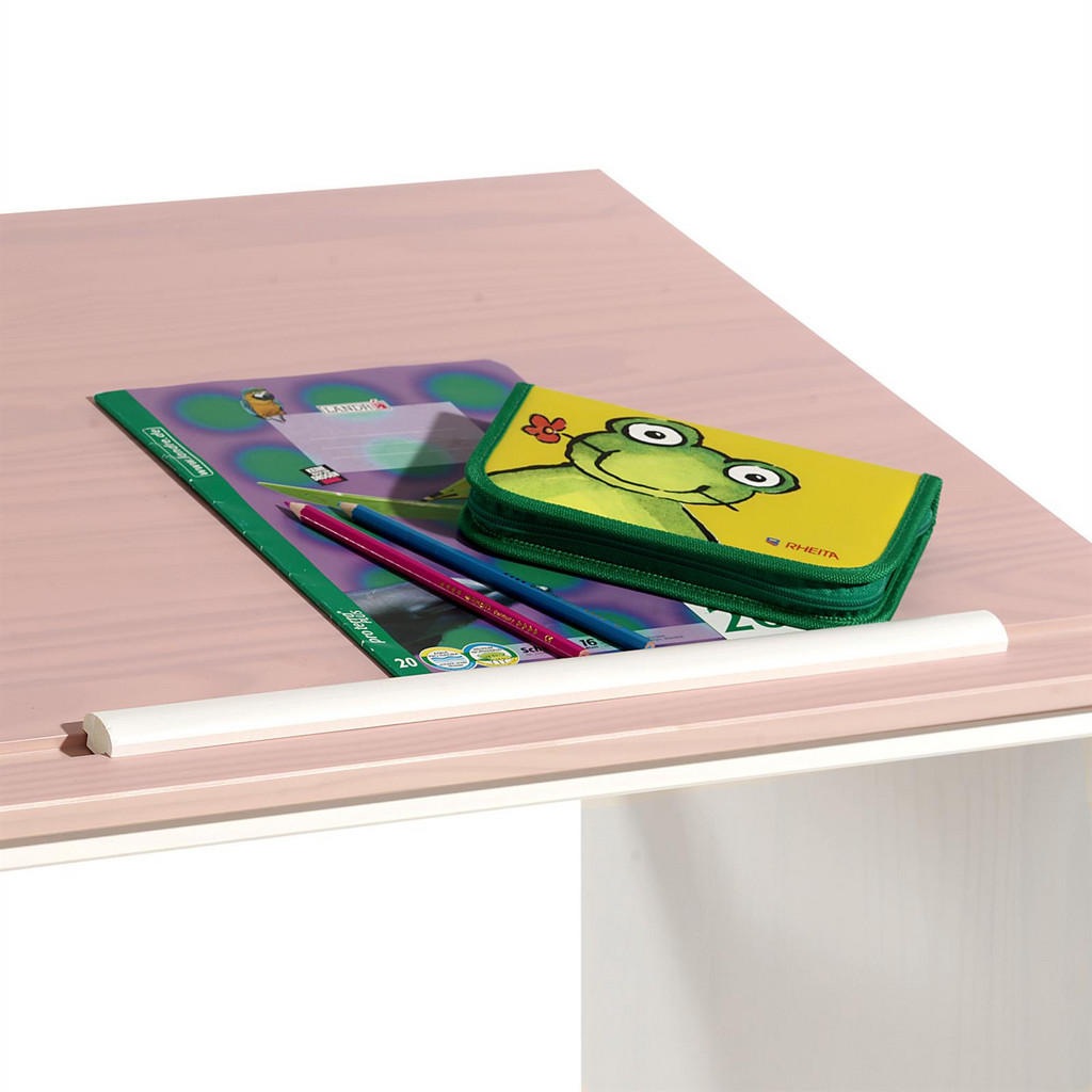 Thumbnail - Idimex Kinderschreibtisch, Weiß, Rosa, Holz, Kiefer, Mode, 115x73x60 cm, FSC Mix, Arbeitszimmer, Schreibtische, Jugend- ...