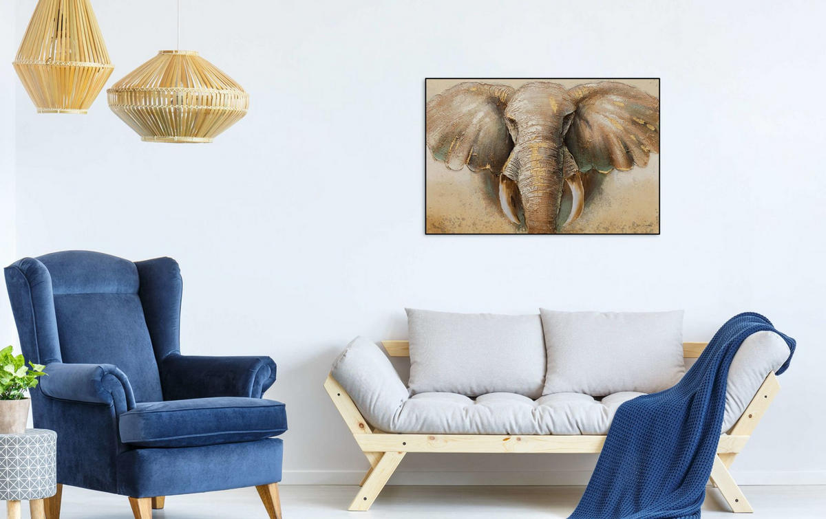 OLEJOMAĽBA 90/60 cm, Mesto a architektúra - béžová, drevo/textil (90/60cm) - KUNSTLOFT