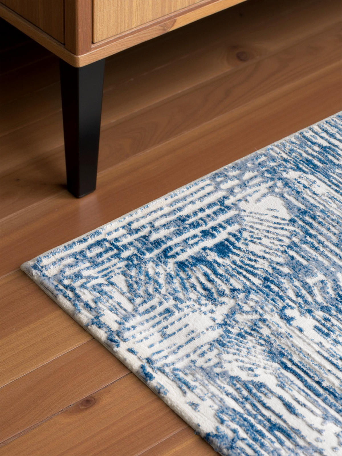 TEPPICH Blau Modern Geometrisch - Rechteckig Abstrakt - 200 x 300 cm - Blau/Creme, Textil (200/300cm) - Mazovia