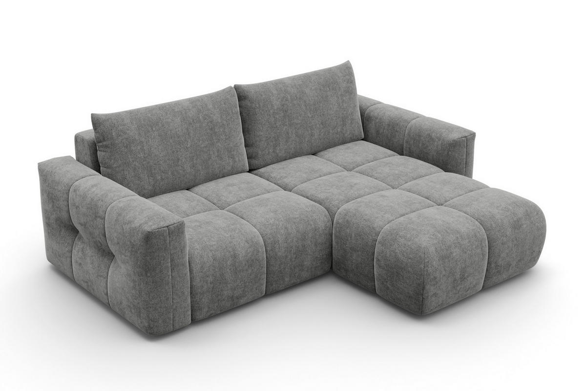ECKSOFA VERONA 3-Sitzer rechts, Grau - Schwarz/Grau, Holz/Textil (224/173cm) - Courtois Laville