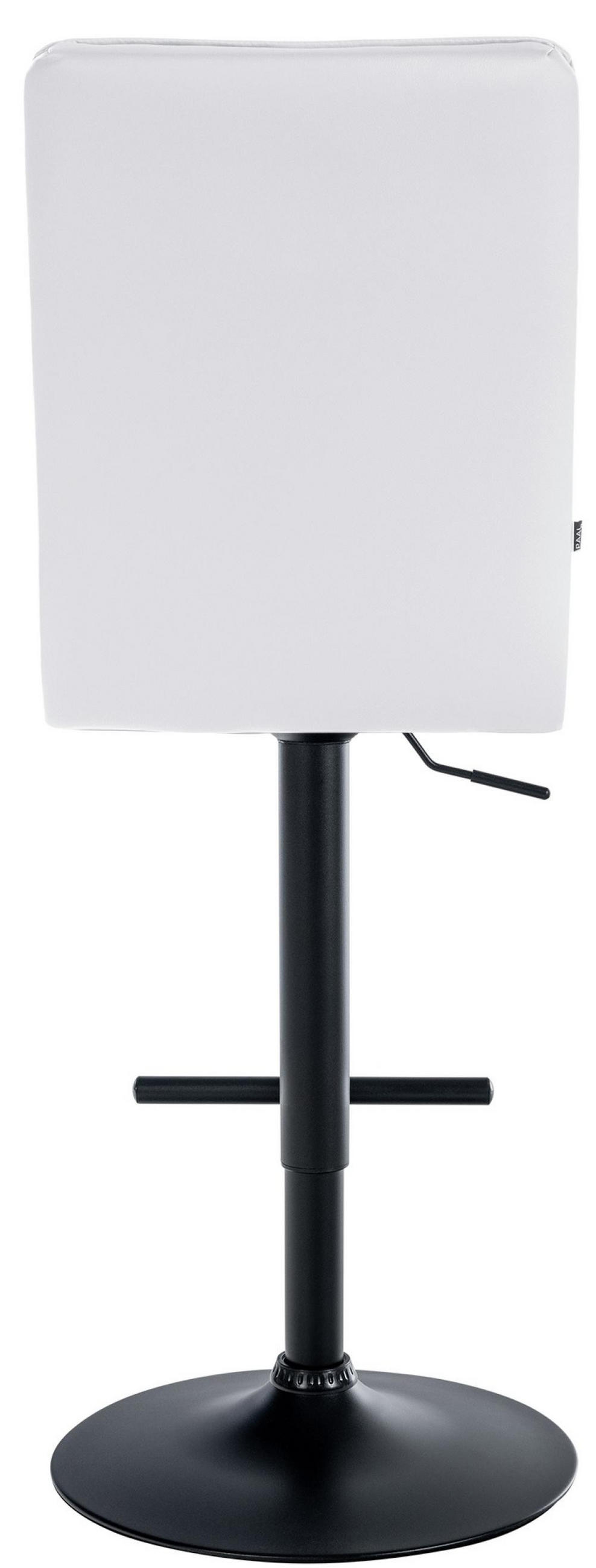 BARHOCKER Lederlook weiß - Walnussfarben/Schwarz, Textil/Metall (45/112/54cm) - CLP