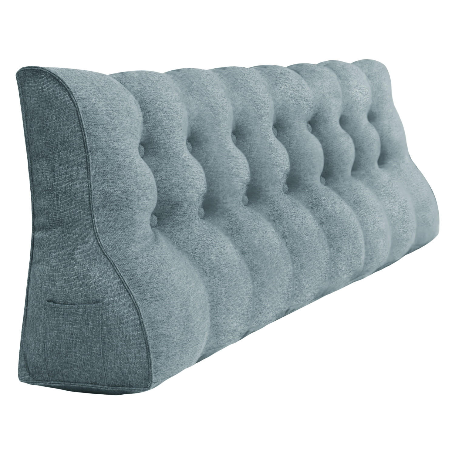 RÜCKENKISSEN Körperkontur Leinenlook Grau 200 cm - Grau, Textil (55/200cm) - Vercart