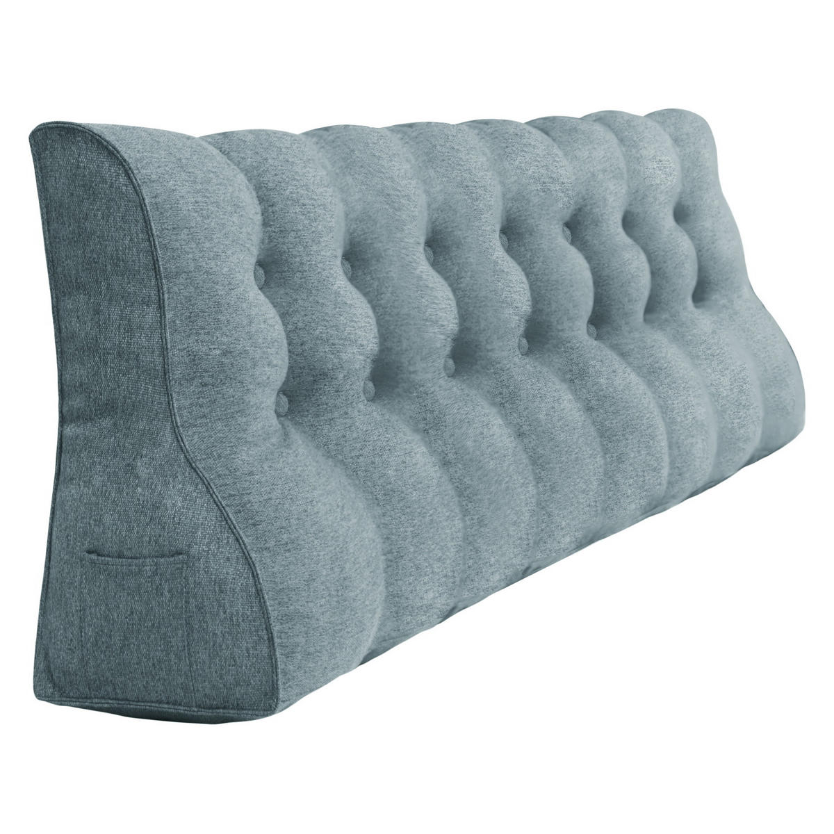 RÜCKENKISSEN Körperkontur Leinenlook Grau 200 cm - Grau, Textil (55/200cm) - Vercart