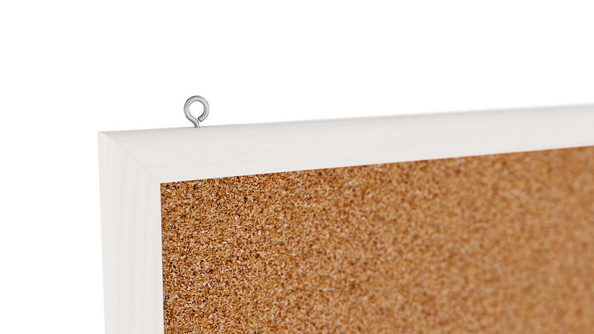 PINNWAND mit weißem Naturholzrahmen 60x40cm - Weiß, Holz (60/40/1.5cm) - ALLboards