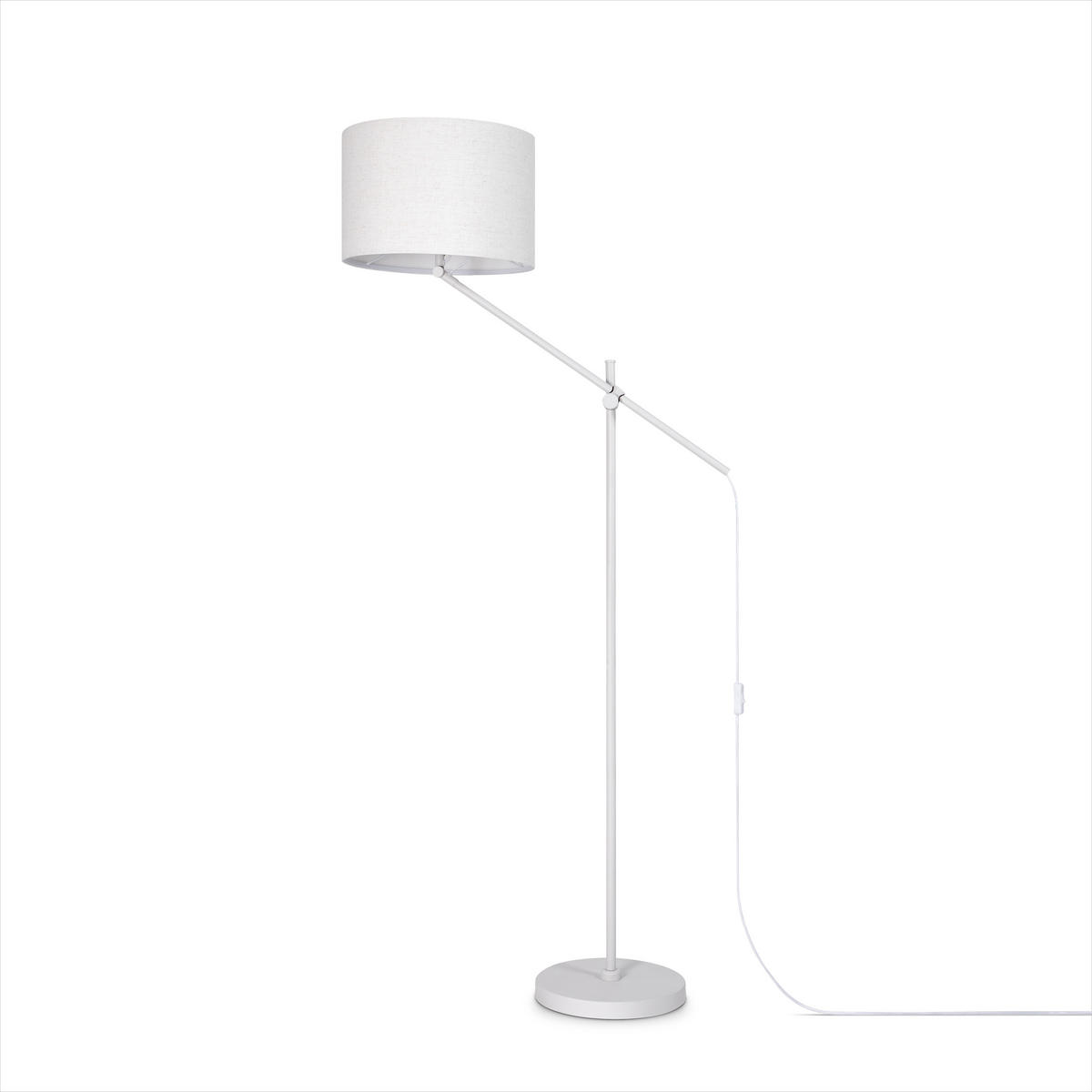 STEHLEUCHTE Tom - Weiß, Metall (83/38/162.2cm) - Paco Home