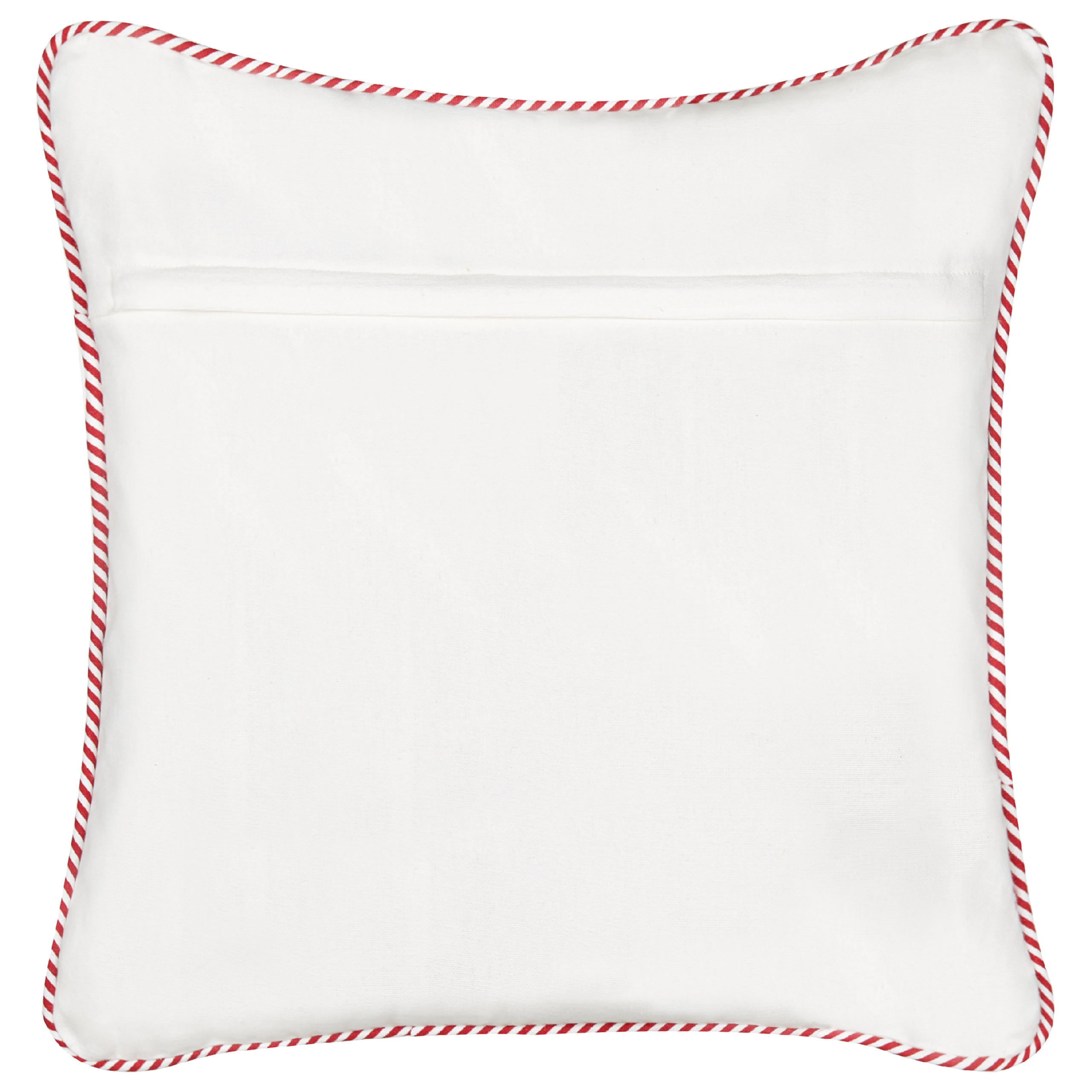 DEKOKISSEN Weiß 45/45 cm Eucharis - Rot/Goldfarben, Textil (45/45/8cm) - Beliani