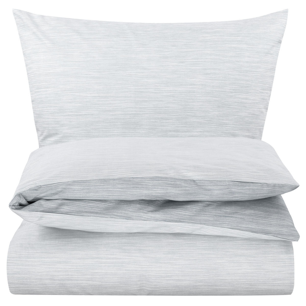 BETTWÄSCHE 155x200 Renforce Wende Bettbezug Melange Silber Grau - Silberfarben/Grau, Textil (155/200cm) - Carpe Sonno