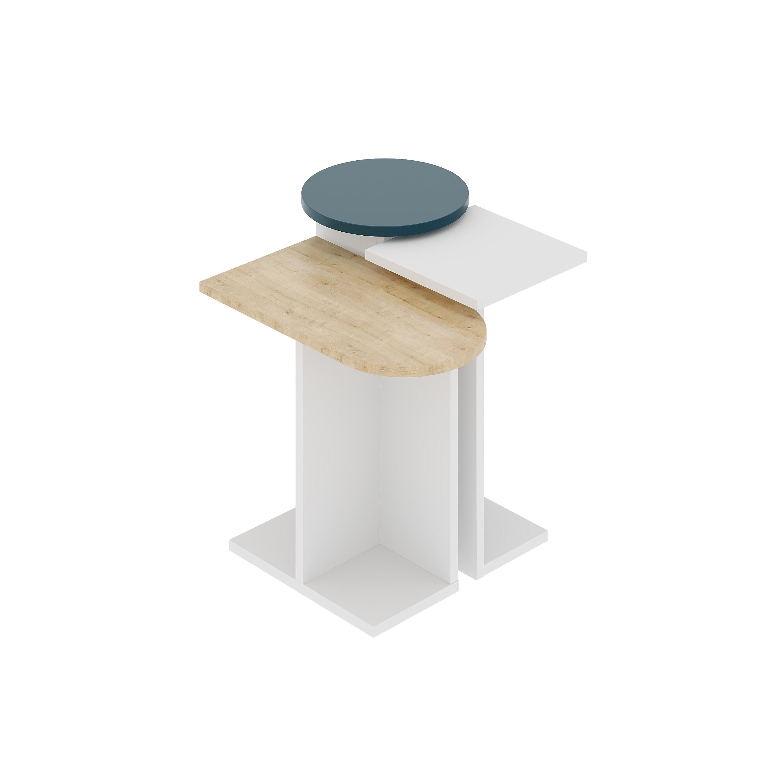Decortie Beistelltisch Weiß 51x53x40 cm