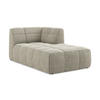 SOFAELEMENT Rechts Bouclé Stoff Grau - Taupe/Schwarz, Holzwerkstoff/Kunststoff (101/77/175cm) - Makamii